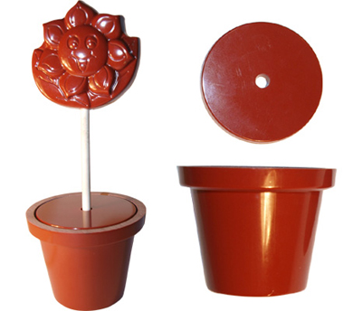 Cabrellon Flower Pot Lid Polycarbonate Chocolate Mould